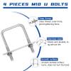 Forhandy 4-Piece M10 U-Bolts, 125 x 85 mm, Stainless Steel view 3