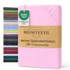 EXKLUSIV HEIMTEXTIL Premium Jersey Fitted Sheet, 100 x 200 cm, Pink view 1