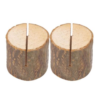 OVAQUIXI 2-Pack Wooden Table Card Holders