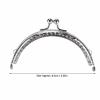 OVAQUIXI Purse Frame, 8.5 cm, Silver Kiss Lock Frame view 2