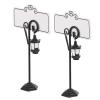 FUOYLOO 2-Pack Elegant Table Card Holders in Black view 1