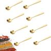Akfldms Tiny 7.4 cm Mini Stainless Steel Spoons - Set of 8 for Spices, Jars, Seasonings, Coffee, Ice Cream, Small Desserts view 1