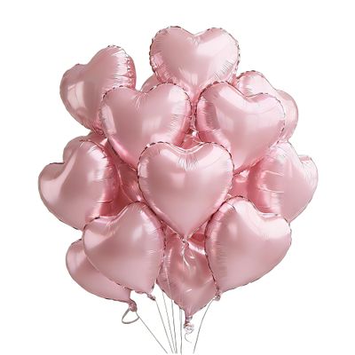 Sanu Belle Heart Foil Balloons - 12 Pack