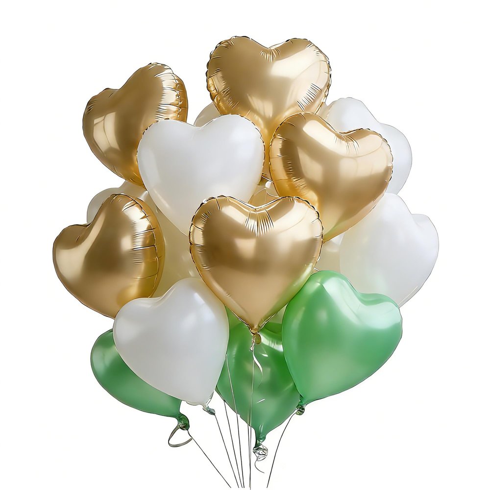 Sanu Belle Heart Foil Balloons - 12 Pack