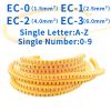 NIRNHYRUR Cable Labels EC-2 EC-3, 100 pcs, Yellow, Individual Letters A–Z, for Wire Diameters EC-0 EC-1 view 2
