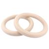ZGHQHCDRH Gymnastics Rings, 1 Pair Birch Wood Pull-Up Rings for Home Strength Training, 2.8/3 cm × 4.5 m, Adjustable Straps (2 Rings, 28 mm) view 1