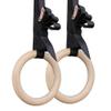 ZGHQHCDRH Gymnastics Rings, 1 Pair Birch Wood Pull-Up Rings for Home Strength Training, 2.8/3 cm × 4.5 m, Adjustable Straps (2 Rings, 28 mm) view 2
