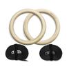 ZGHQHCDRH Gymnastics Rings, 1 Pair Birch Wood Pull-Up Rings for Home Strength Training, 2.8/3 cm × 4.5 m, Adjustable Straps (2 Rings, 28 mm) view 3