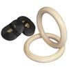 ZGHQHCDRH Gymnastics Rings, 1 Pair Birch Wood Pull-Up Rings for Home Strength Training, 2.8/3 cm × 4.5 m, Adjustable Straps (2 Rings, 28 mm) view 4