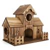 Natural Rustic Wooden Bluebird Nesting Box view 1