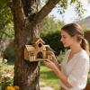 Natural Rustic Wooden Bluebird Nesting Box view 2