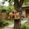 Natural Rustic Wooden Bluebird Nesting Box view 3