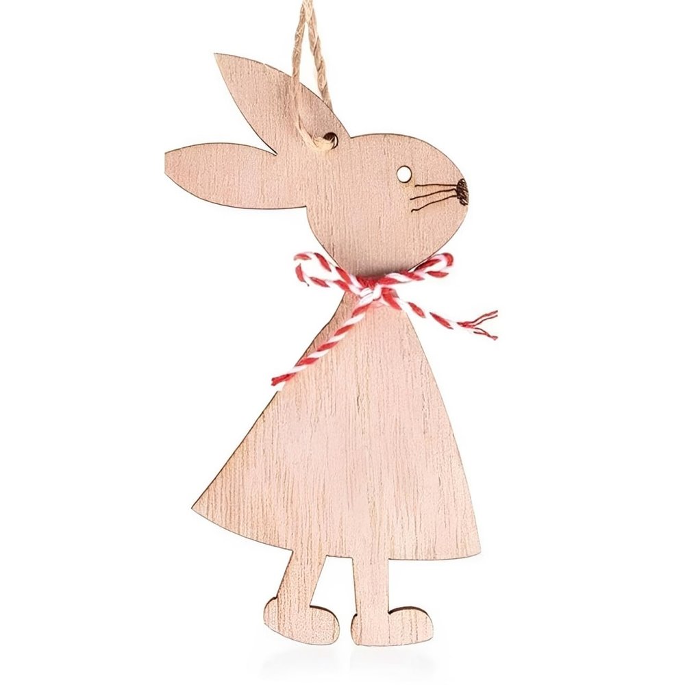 Easter Craft Wooden Bunny Ornaments