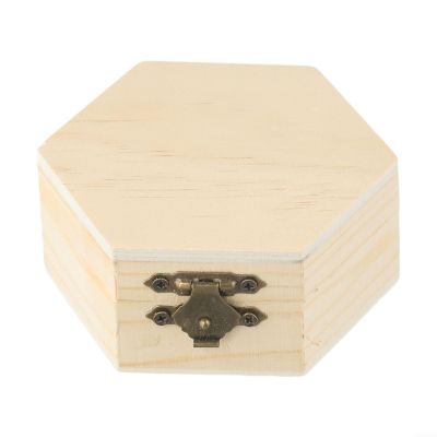 Hexagonal Wooden Jewelry Box