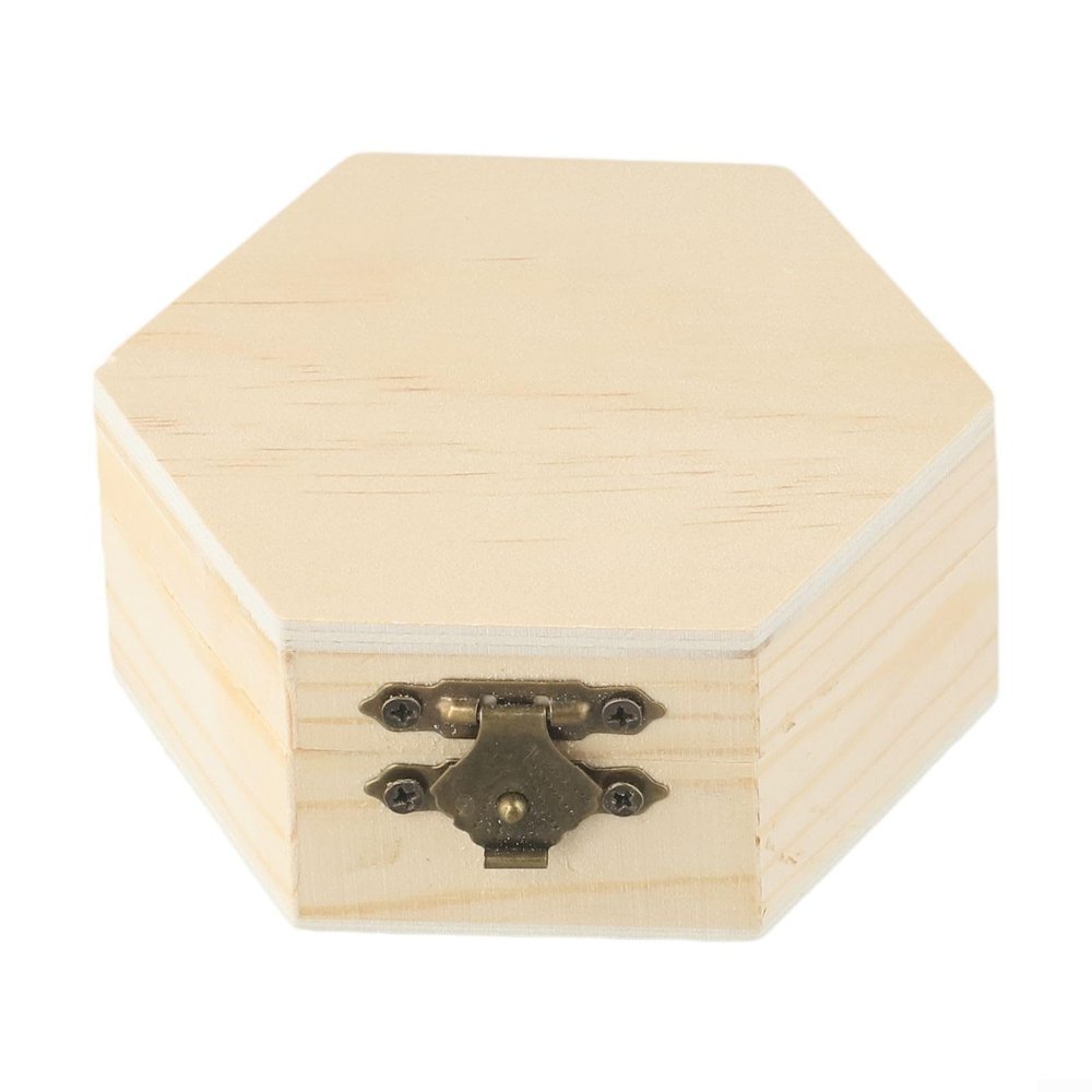 Hexagonal Wooden Jewelry Box