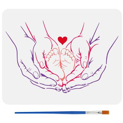 FINGERINSPIRE Family Love Stencil