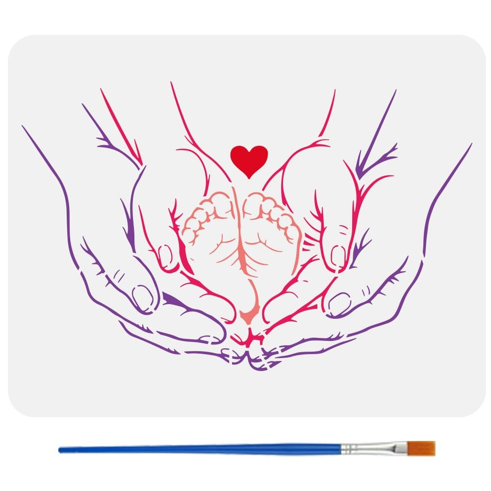FINGERINSPIRE Family Love Stencil