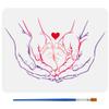 FINGERINSPIRE Family Love Stencil view 1