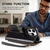xinyunew Phone Case for Honor 400 Lite, Zippered Premium PU Leather Wallet Case with Magnetic Closure, Card Slots, Stand, and Strap - Black view 2