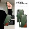 xinyunew Wallet Case for Samsung Galaxy S21 with Strap, Green view 3
