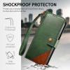 xinyunew Wallet Case for Samsung Galaxy S21 with Strap, Green view 4