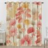 Boho Botanical Tropical Flower Blackout Curtains, 2-Piece Set, 215 x 110 cm view 1