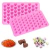 HJZHII 2-Pack Heart Silicone Chocolate Molds view 1