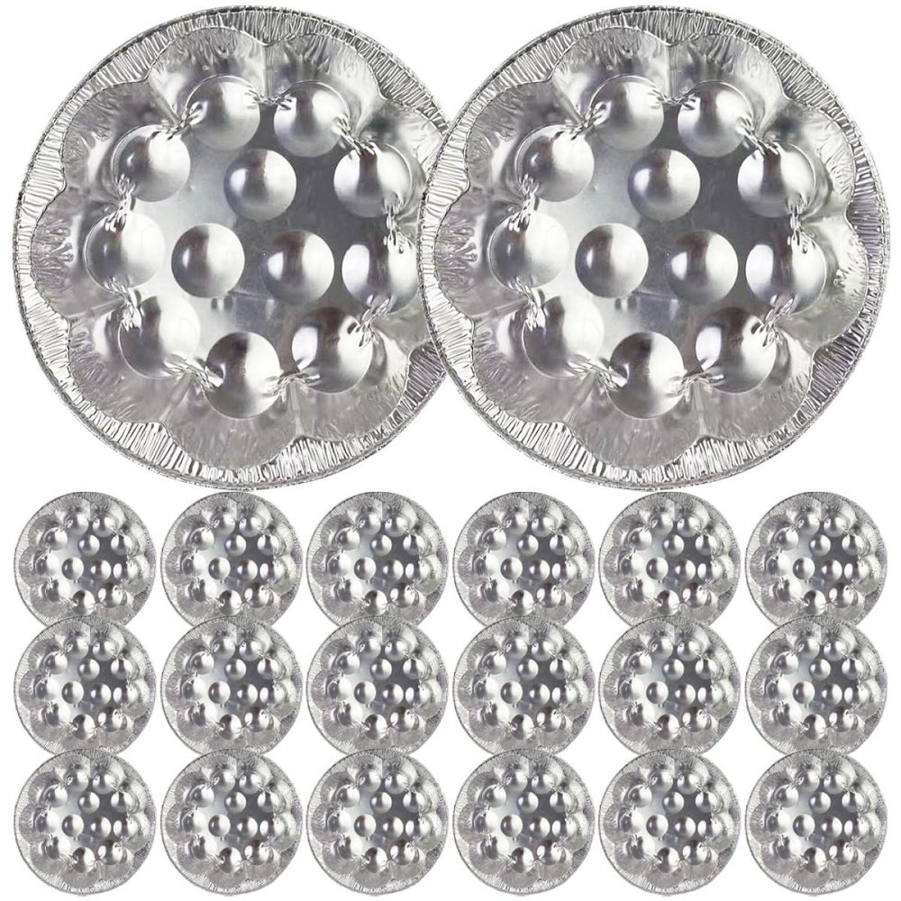 Abaodam Aluminum Foil Snail Dishes, 20-Piece, Heat-Resistant