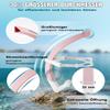 BOOSTEADY Large-Diameter Swimming Snorkel for Beginner Adults (Pink) view 3