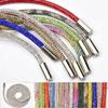 Replacement Cords, 2 Pieces, DIY Rhinestone Diamond Braided Straps, Shiny Round Cord, Gold view 3