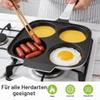 Large 4-Hole Fried Egg Pan with Removable Handle, 26 x 24 cm, White view 3
