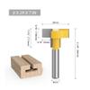 1-Pc. 8 mm-Shank T-Slot Router Bit with Straight Cutting Edge for Woodworking (03) view 2