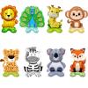 Standing Animal Balloon Set, 8-Piece Jungle Decorations view 1