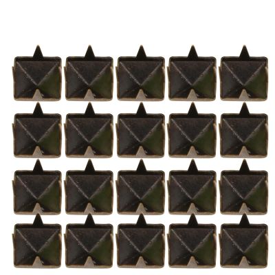Tnfeeon 400 Sets - Leather Spike Rivets, Brass Fasteners for Bags, Shoes, Jackets, Size 0.16 to 0.28 Inches, Crafters and Designers, Easy Installation, Custom Projects (Bronze #24)