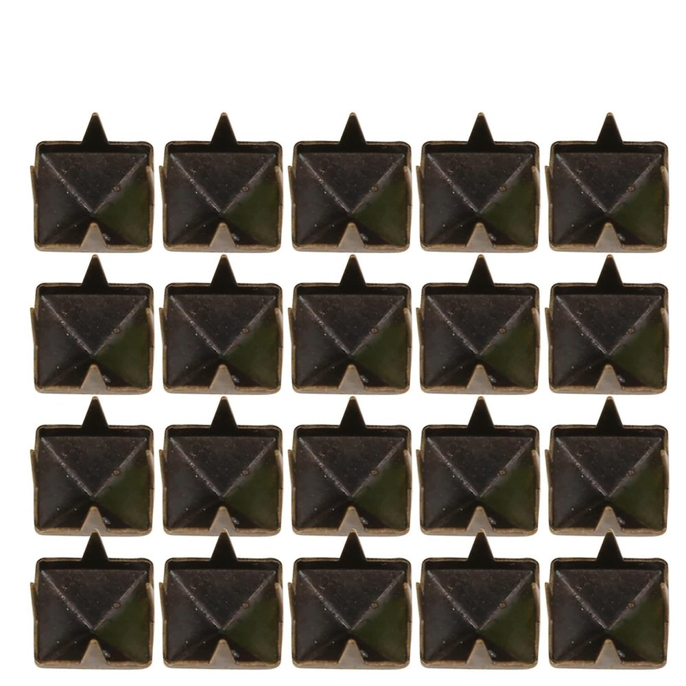 Tnfeeon 400 Sets - Leather Spike Rivets, Brass Fasteners for Bags, Shoes, Jackets, Size 0.16 to 0.28 Inches, Crafters and Designers, Easy Installation, Custom Projects (Bronze #24)