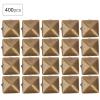 Tnfeeon 400 Sets - Leather Spike Rivets, Brass Fasteners for Bags, Shoes, Jackets, Size 0.16 to 0.28 Inches, Crafters and Designers, Easy Installation, Custom Projects (Bronze #24) view 2