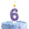 Nymora Birthday Candle 6 in Purple view 1