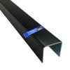 Matte Black Aluminum U-Channel, 1 mm, RAL 9005 | 40 x 50 x 40 mm, 1000 mm view 1