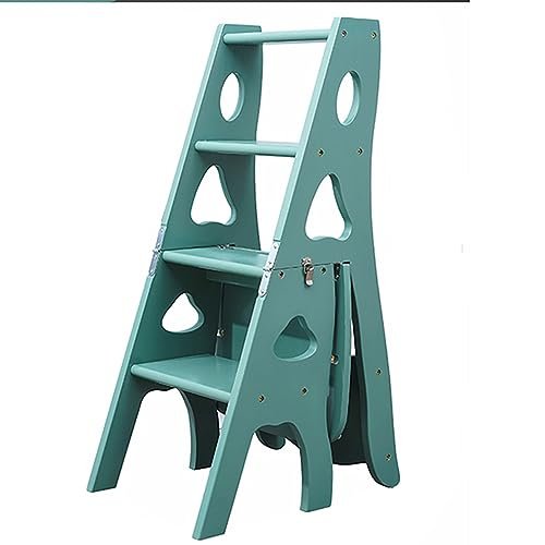 Folding Ladder Chair with Shelf, 150 kg Capacity