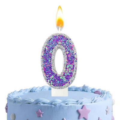 Nymora Birthday Candle 0 in Purple