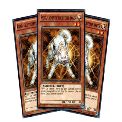 Ryko, Lightsworn Hunter - Playset (3 Cards) - BP01-DE063 - Common - German - Yu-Gi-Oh! Battle Pack: Epic Dawn - with RC Field Center