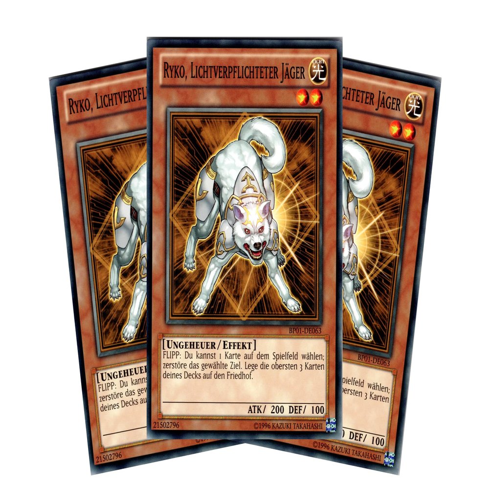 Ryko, Lightsworn Hunter - Playset (3 Cards) - BP01-DE063 - Common - German - Yu-Gi-Oh! Battle Pack: Epic Dawn - with RC Field Center