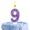 Nymora Birthday Candle 9 in Purple view 1
