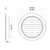 Dalap AV 150 Metal Ventilation Grille with Flange and Insect Screen, 150 mm view 2