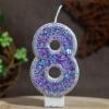 Nymora Birthday Candle 8 in Purple view 4