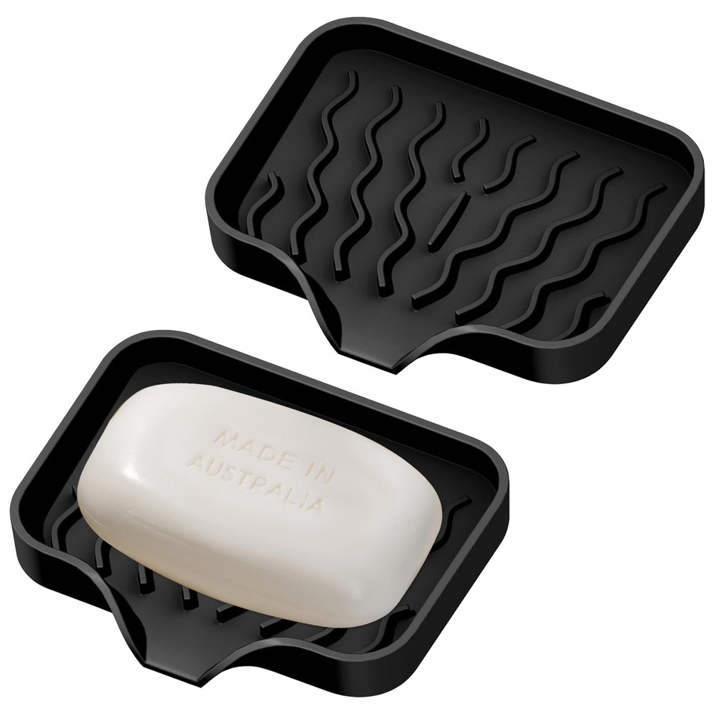 2-Pack Silicone Soap Holders with Drainage