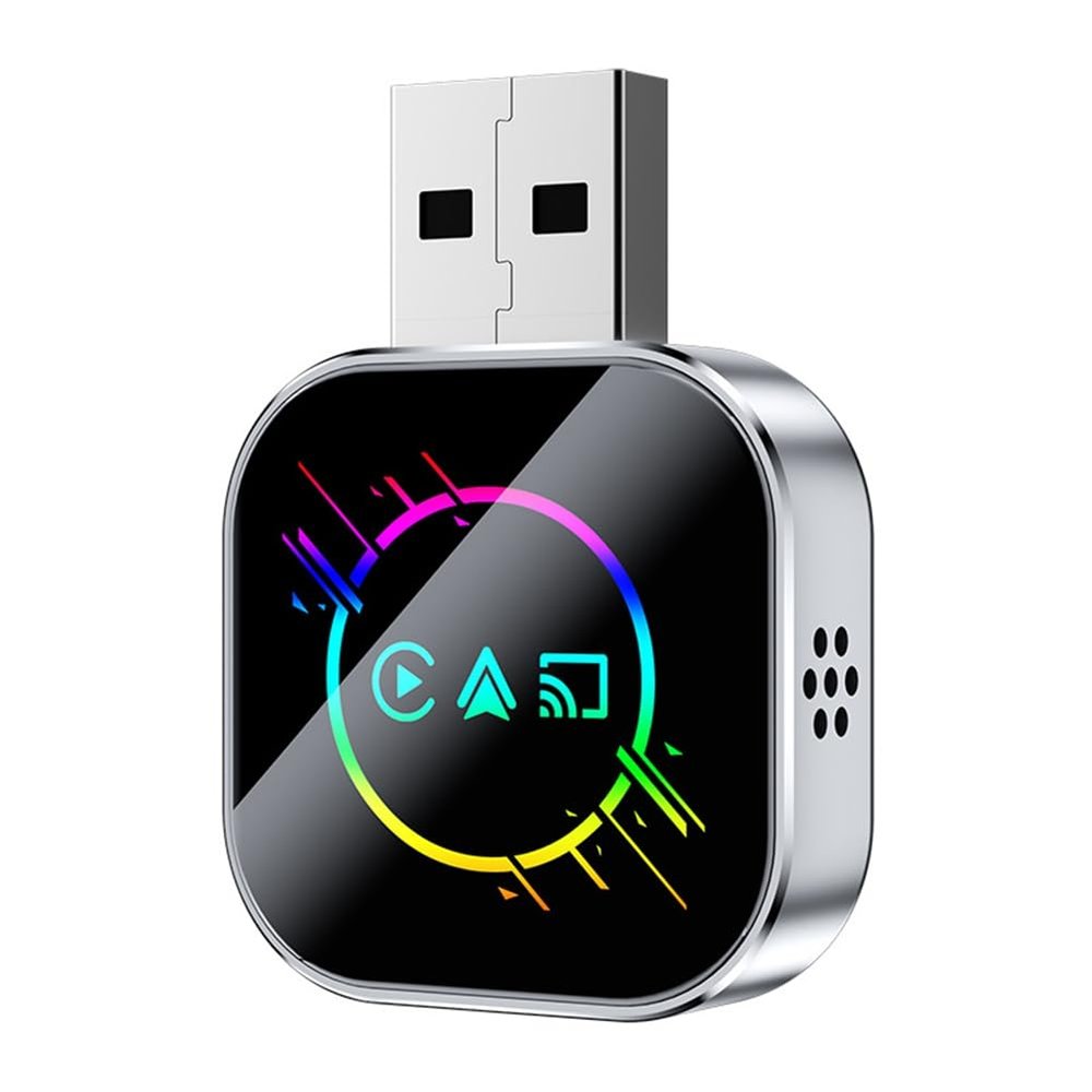 Wesafrae Wired CarPlay to Wireless Plug-and-Play 3-in-1 Smart Mirror Link Android Auto USB Dongle Adapter B