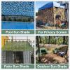 CANYUE Camouflage Shade Sail with Mesh Structure, Rectangular Breathable Shade Net for Outdoor Areas, Gardens, and Party Decoration (3.5 x 3.5 m, Camouflage 15) view 2