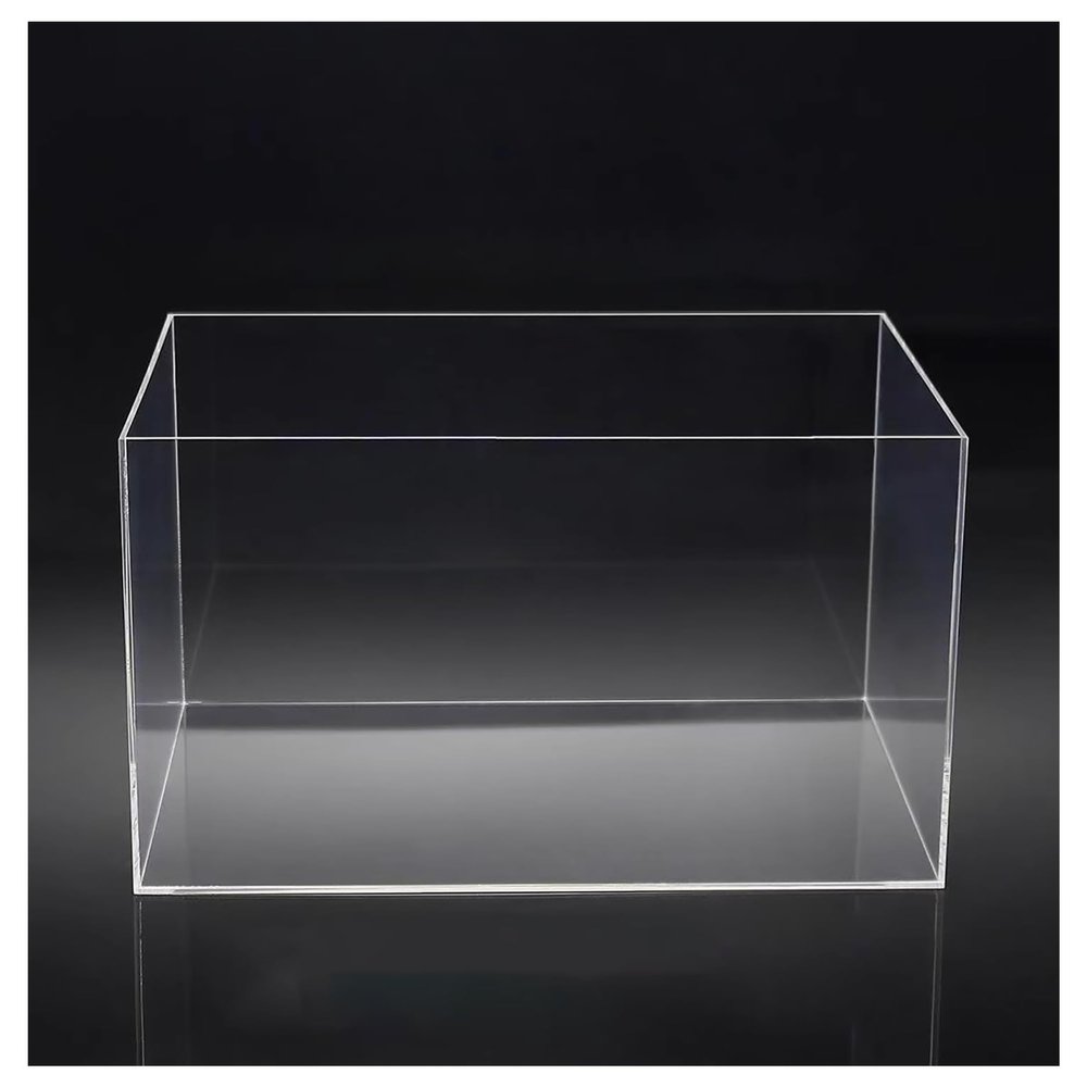 Transparent Flat Wash Basin, Acrylic Water Tank Display, Photography Prop, Clear, Multiple Sizes (80 x 80 x 6 cm / 31.4 x 31.4 x 2.36 in)