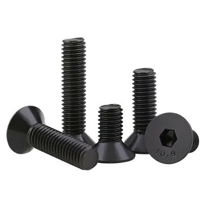 DIN 7991 Countersunk Hex Socket Screws, Carbon Steel Grade 10.9, Black Oxide, M1.6–M20, 10/20-Pack (M3 × 16, 20 pcs)